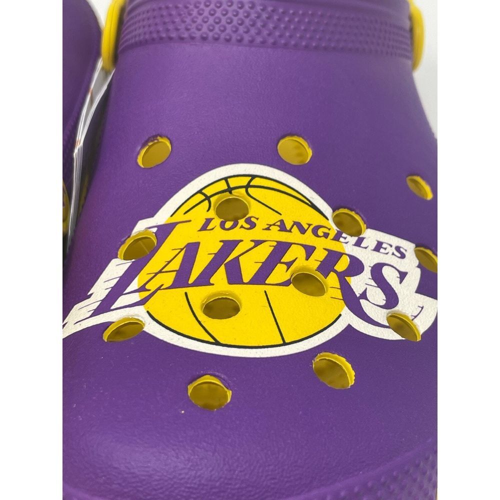 CROCS Los Angeles LA Lakers Classic Clogs NEW Men's Size 10 / Women's Size 12 - Picture 7 of 12